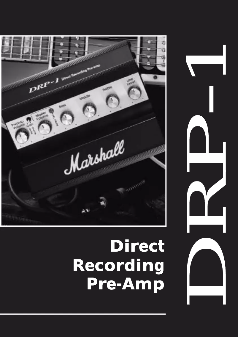 Page 1 de la notice Manuel utilisateur Marshall DRP-1