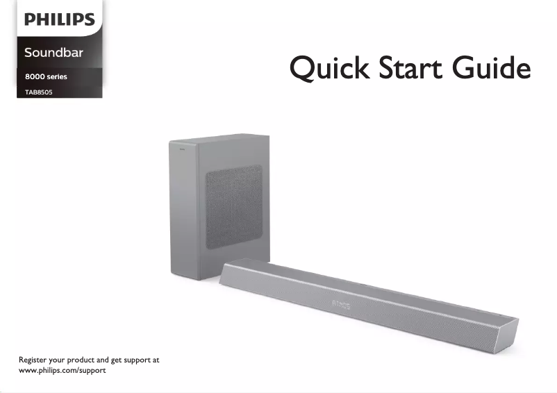 Page 1 de la notice Guide de démarrage rapide Philips TAB8505