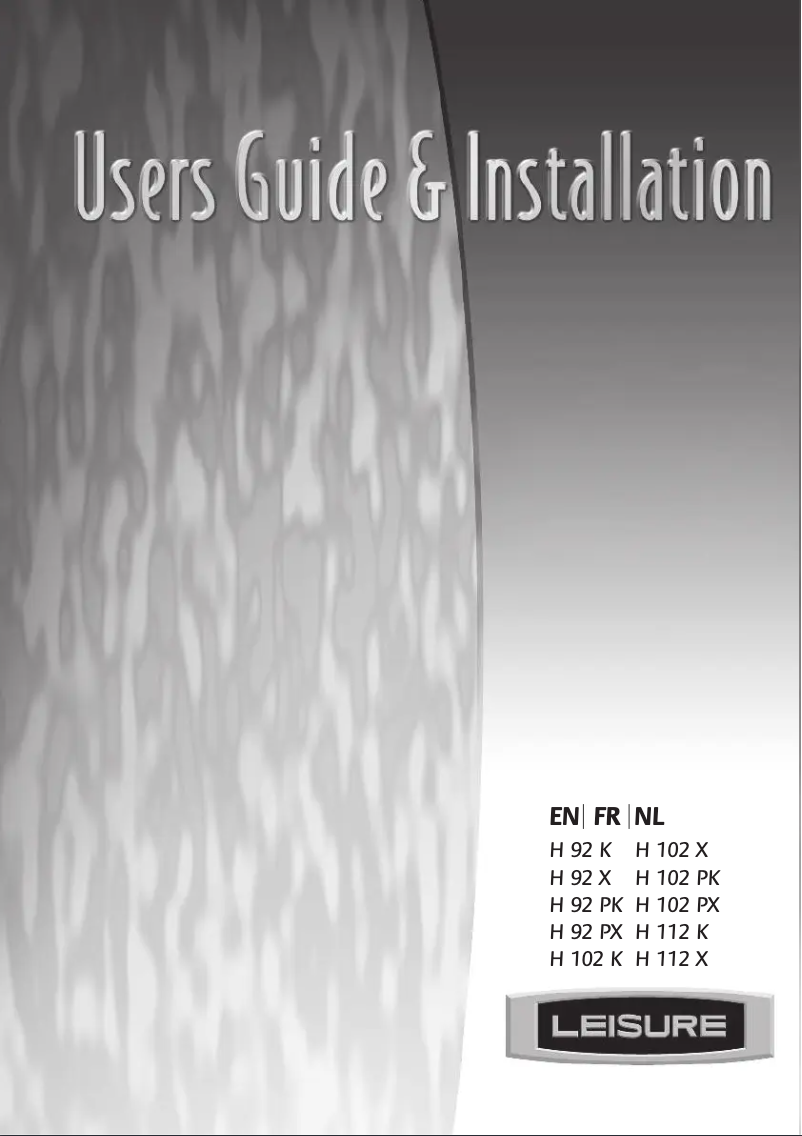 Page n°1 - Manuel utilisateur Leisure H 102 X