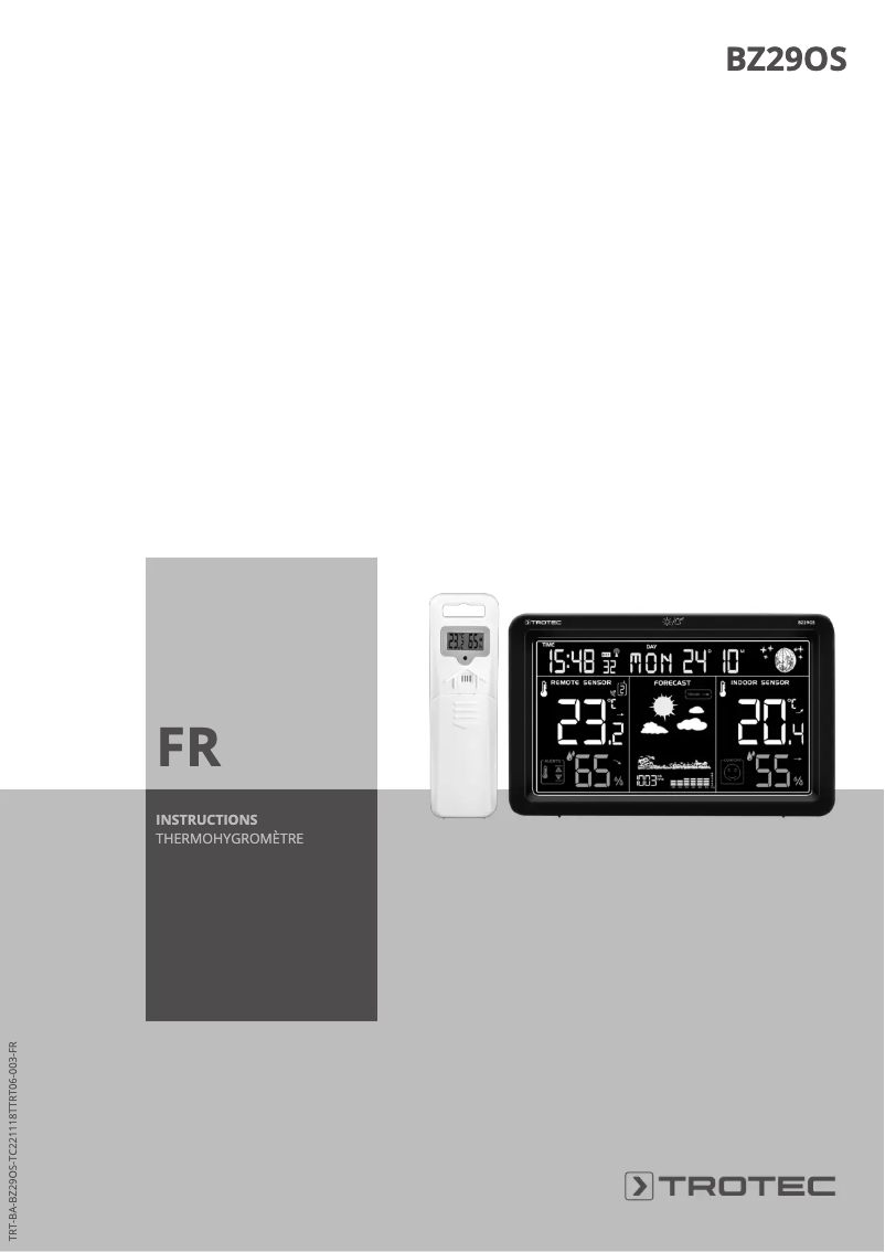 Page n°1 - Manuel utilisateur Trotec BZ29OS