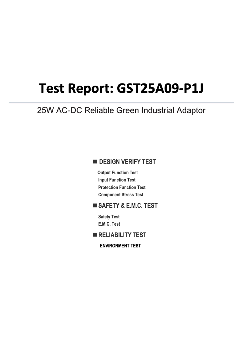 Page n°1 - Fiche technique Mean Well GST25A09-P1J