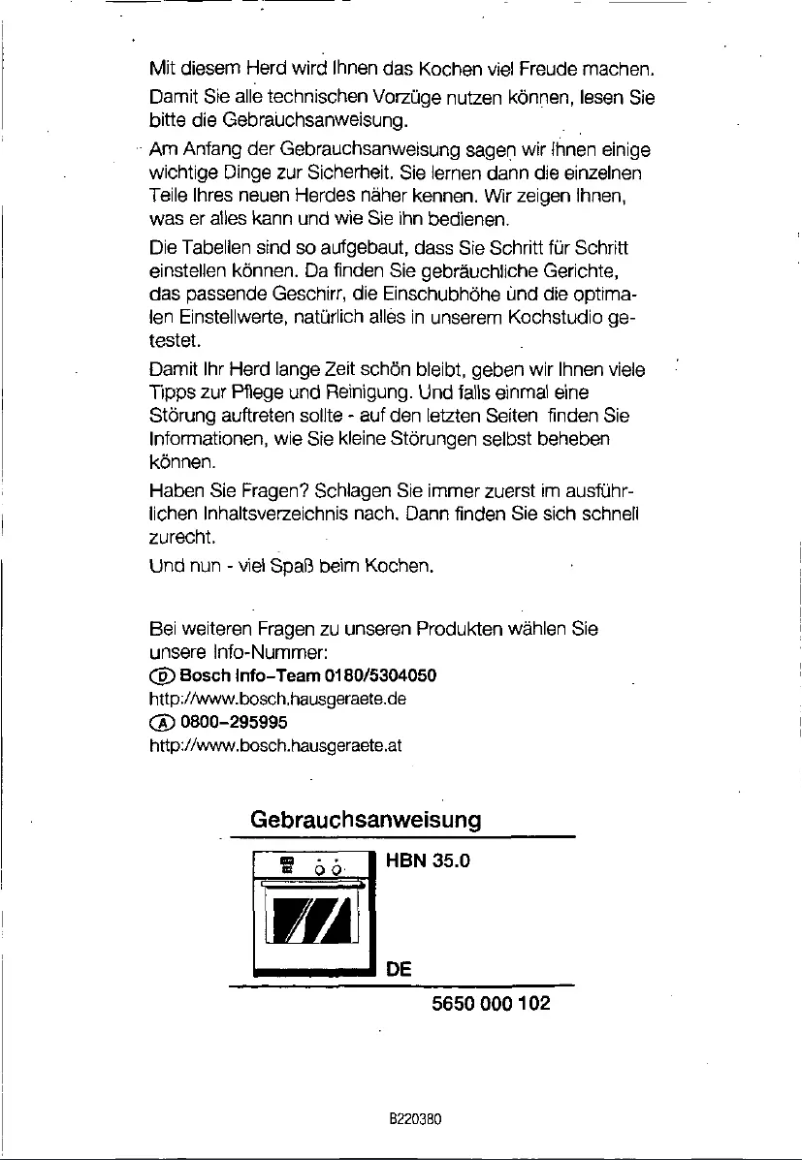 Image de la première page du manuel de l'appareil HBN35S0