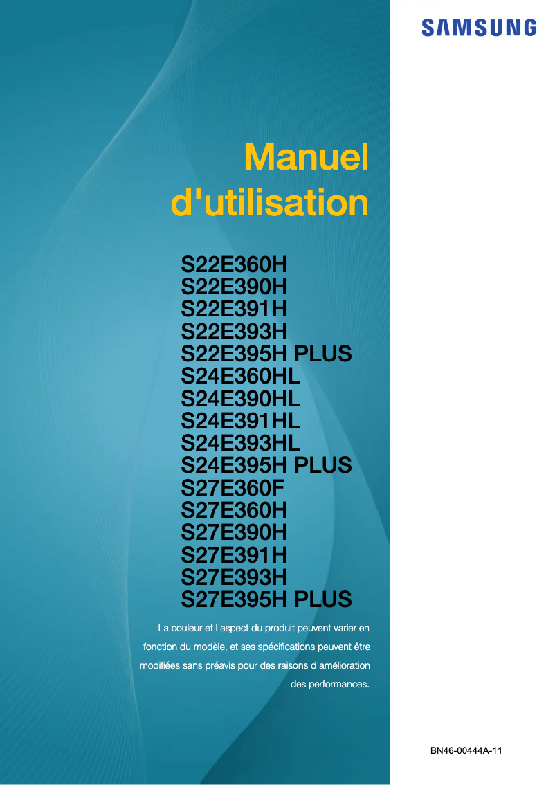 Image de la première page du manuel de l'appareil S24E360HL