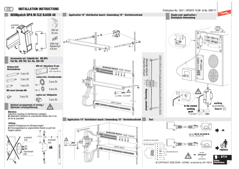 Página 1 del manual Manual de usuario DEHN DPA M CLE RJ45B 48