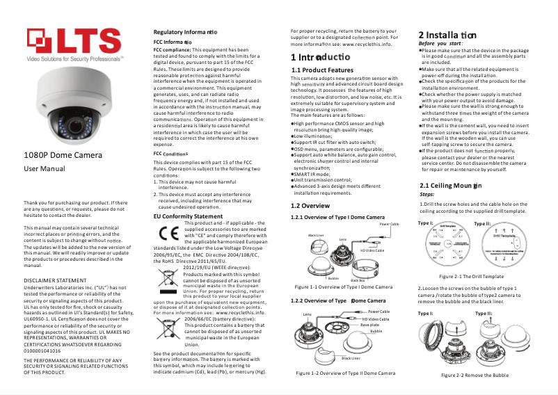 Page 1 de la notice Manuel utilisateur LTS CMHD3423DW