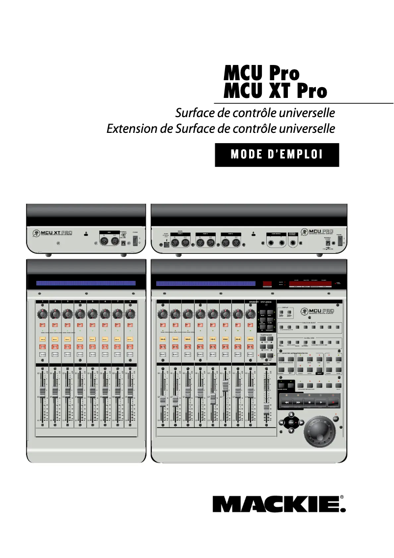 Image de la première page du manuel de l'appareil MCU XT Pro