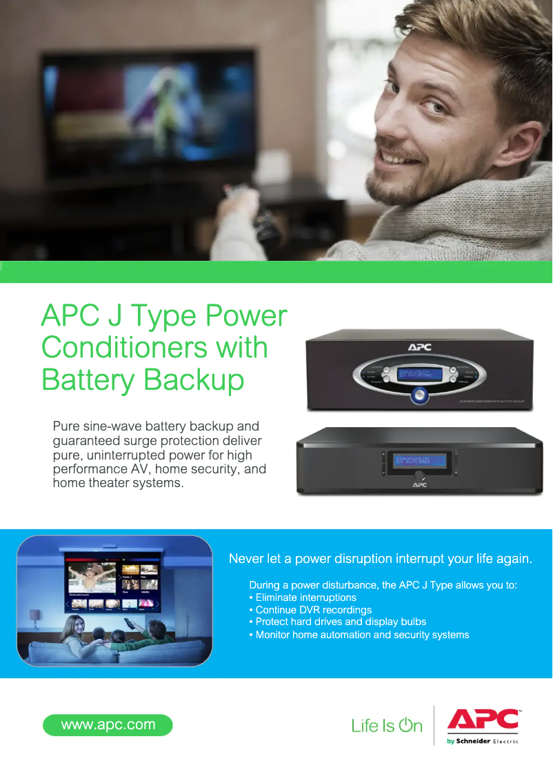 Page 1 de la notice Brochure APC J35B