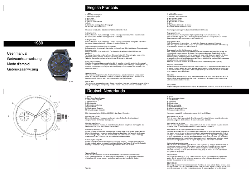 Image de la première page du manuel de l'appareil 1980