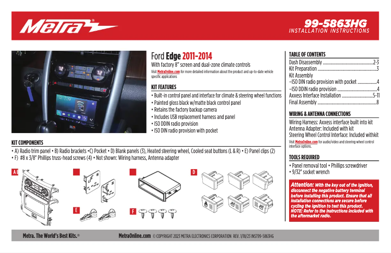 Página 1 del manual Manual de usuario AXESS 99-5863HG