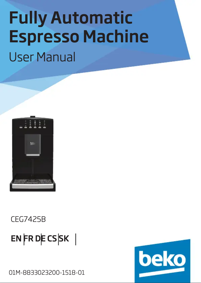 Page 1 de la notice Manuel utilisateur Beko CEG7425B