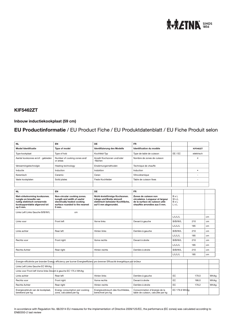 Image de la première page du manuel de l'appareil KIF5462ZT