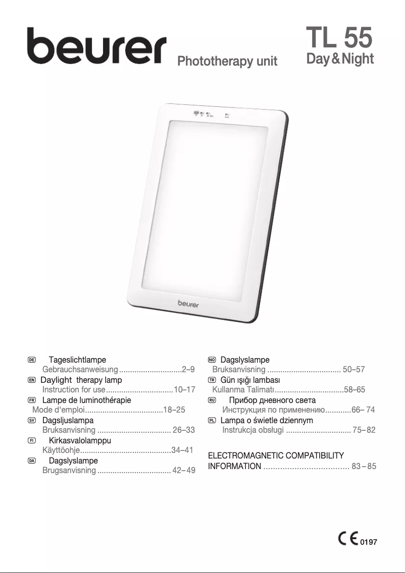 Image de la première page du manuel de l'appareil TL 55