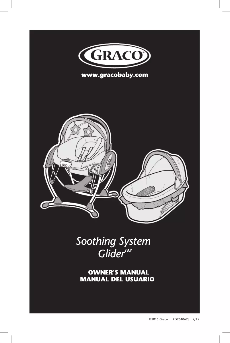Image de la première page du manuel de l'appareil Soothing System Glider