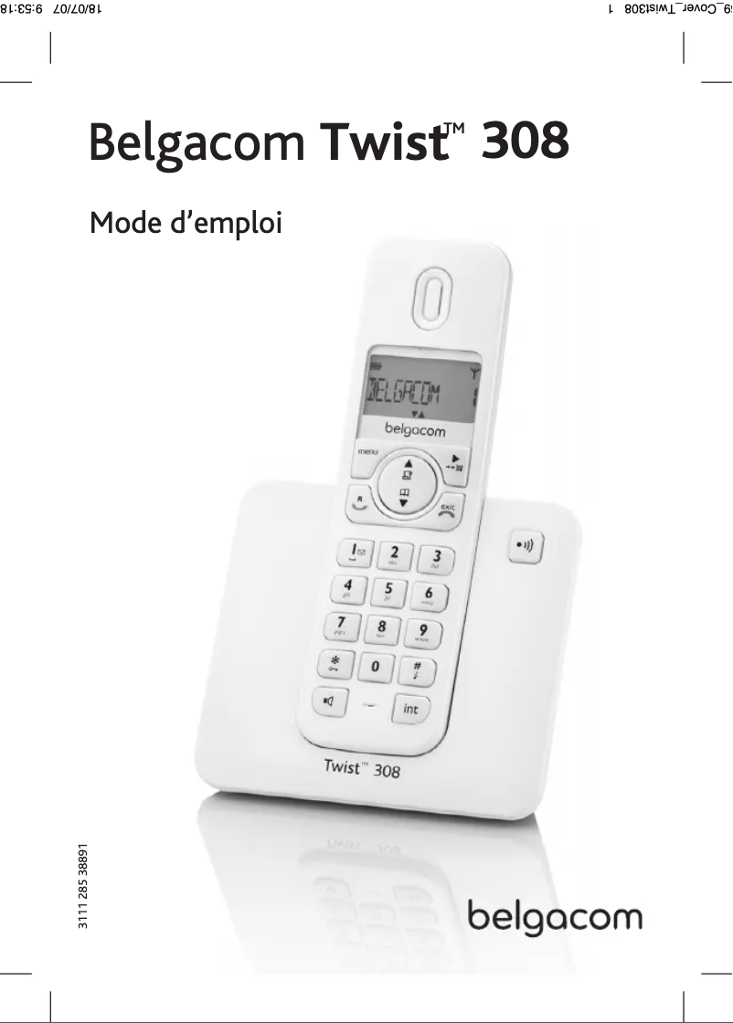 Página 1 del manual Manual de usuario Belgacom Twist 308 duo