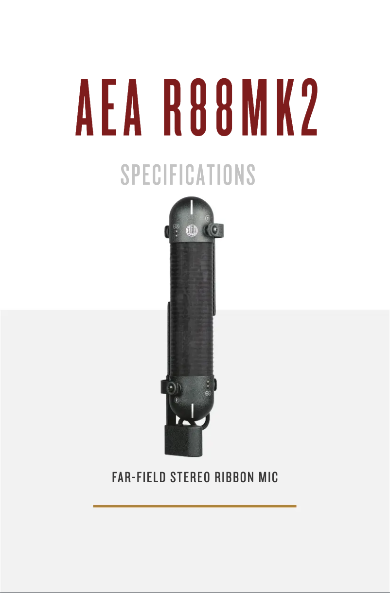 Page 1 de la notice Fiche technique AEA R88