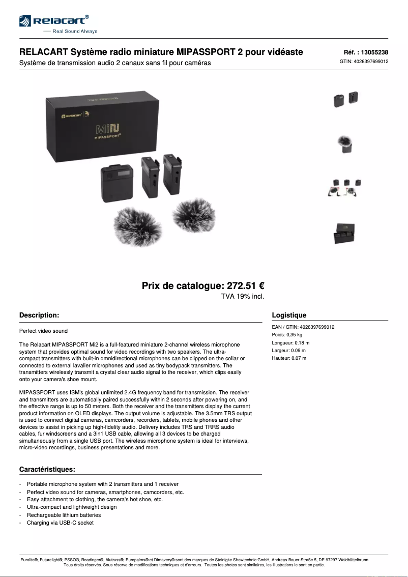 Page n°1 - Manuel utilisateur Relacart Mipassport 2