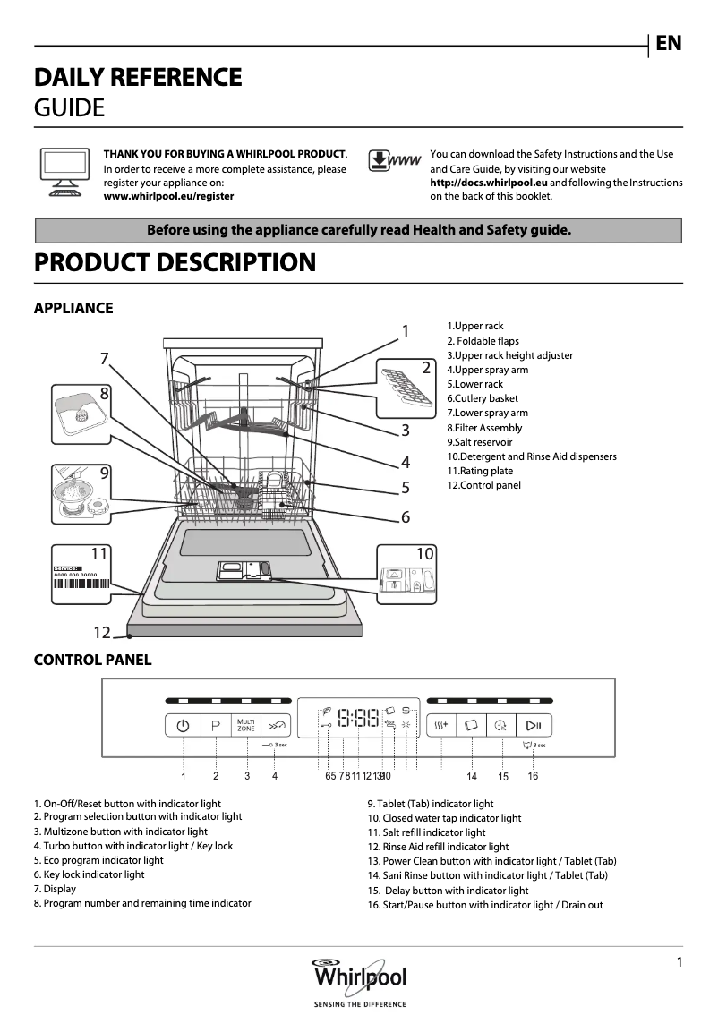 Image de la première page du manuel de l'appareil WFO 3T121 X