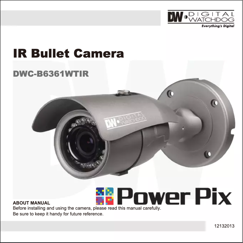 Page n°1 - Manuel utilisateur Digital Watchdog Power Pix DWC-B6361WTIR