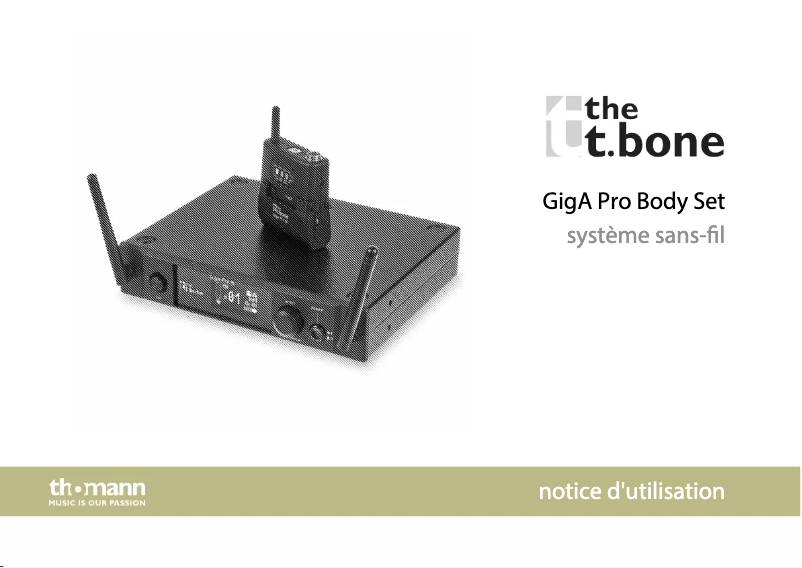 Page 1 de la notice Manuel utilisateur the t.bone GigA Pro Body Set
