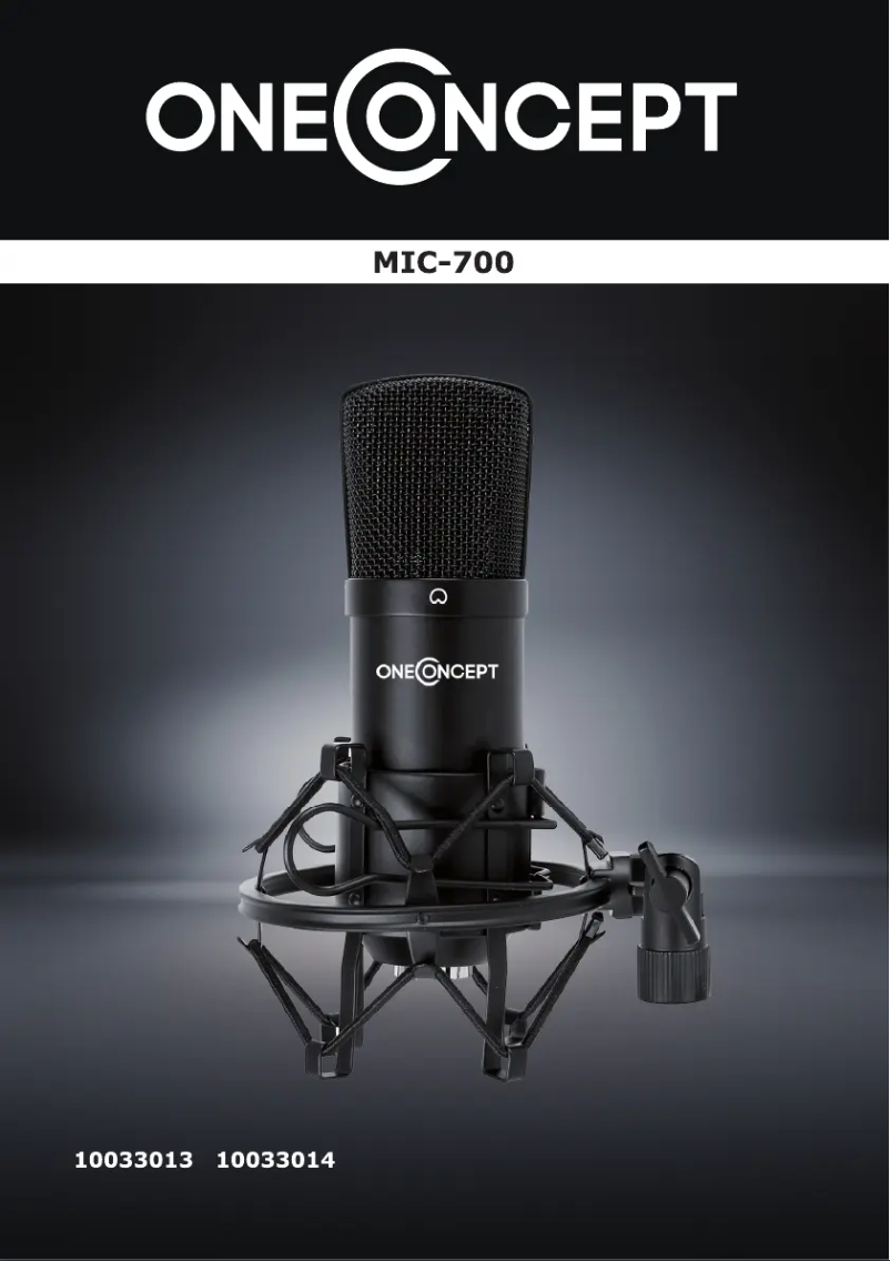 Page n°1 - Manuel utilisateur OneConcept Mic-700