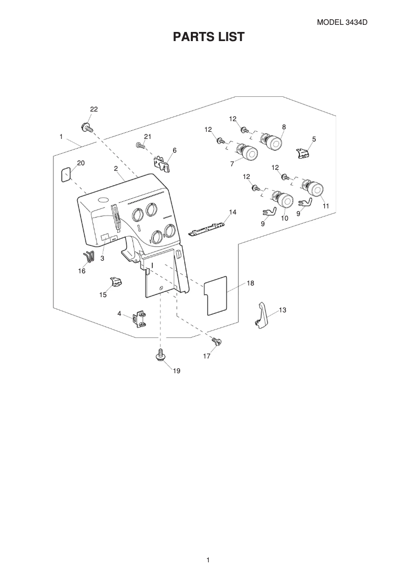 Page n°1 - Fiche technique Janome 3434D