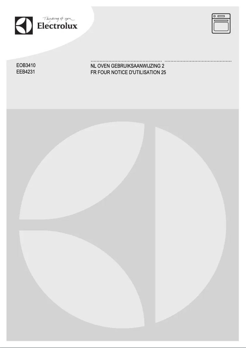 Page 1 de la notice Manuel utilisateur Electrolux EOB3410AOX