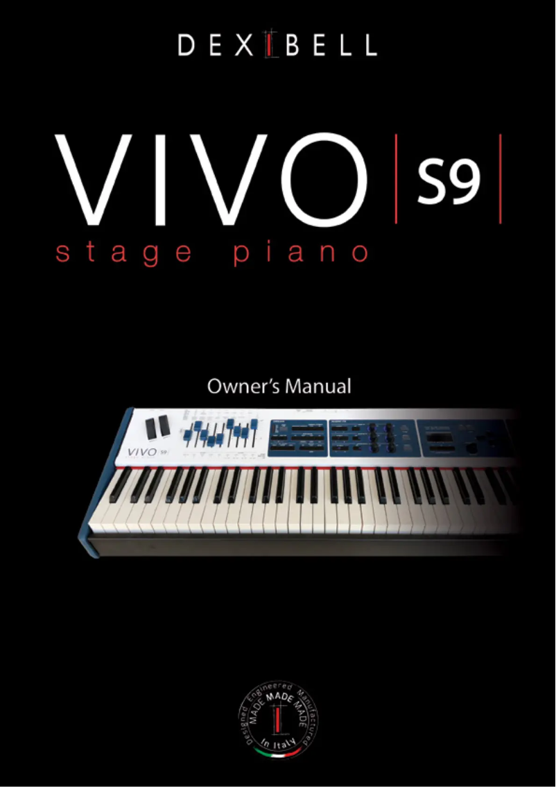 Page 1 de la notice Manuel utilisateur Dexibell VIVO S9