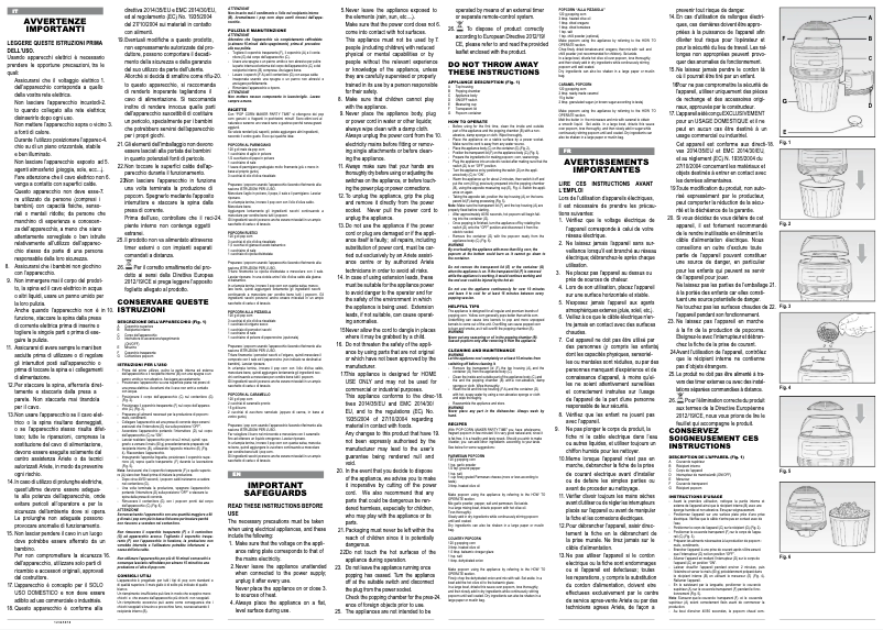 Página 1 del manual Manual de usuario Ariete Pop Corn XL Party Time 2957