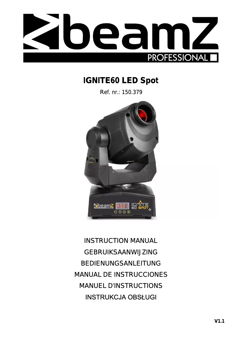 Image de la première page du manuel de l'appareil IGNITE60