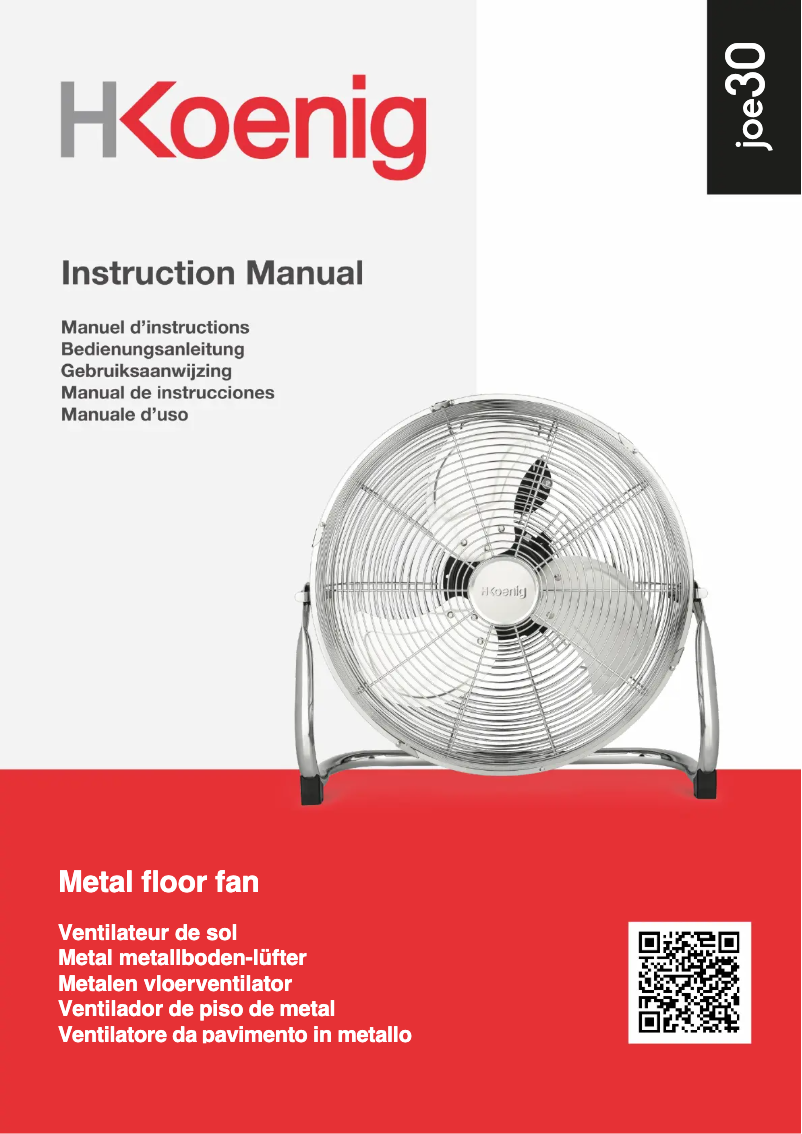 Image de la première page du manuel de l'appareil JOE30