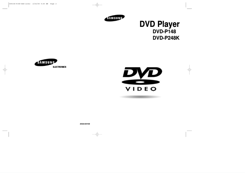 Page n°1 - Manuel utilisateur Samsung DVD-P148