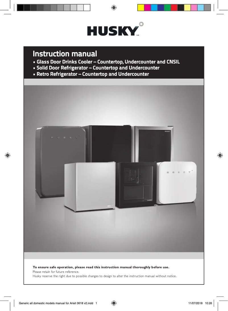 Page 1 de la notice Manuel utilisateur Husky CKK43-262-BK-AU1