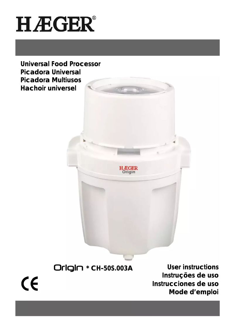 Page 1 de la notice Manuel utilisateur Haeger CH-50S.003A