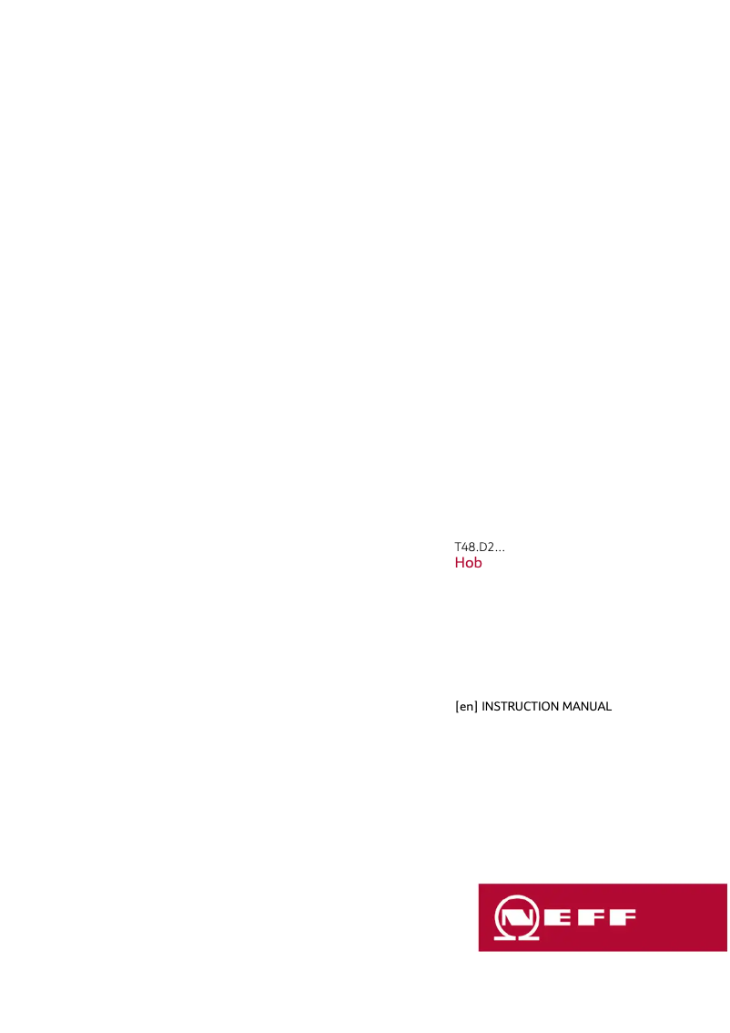 Page 1 de la notice Manuel utilisateur Neff T48PD23X0