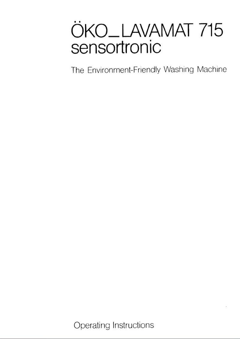 Image de la première page du manuel de l'appareil Lavamat 715