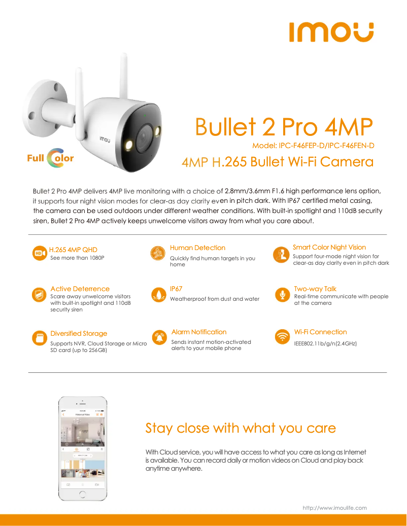 Page n°1 - Manuel utilisateur Imou Bullet 2 Pro