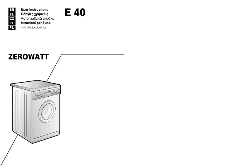 Page 1 de la notice Manuel utilisateur Zerowatt E 40
