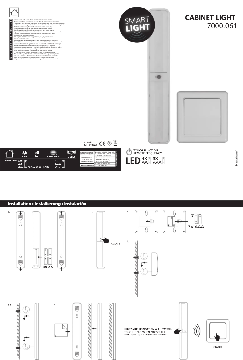 Page 1 de la notice Manuel utilisateur Smartwares 10.053.67