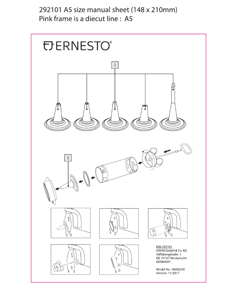 Image de la première page du manuel de l'appareil HG00230