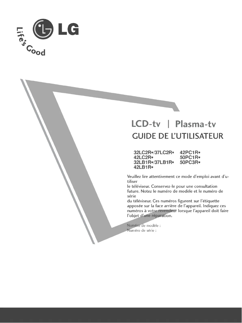 Image de la première page du manuel de l'appareil 42PC1R