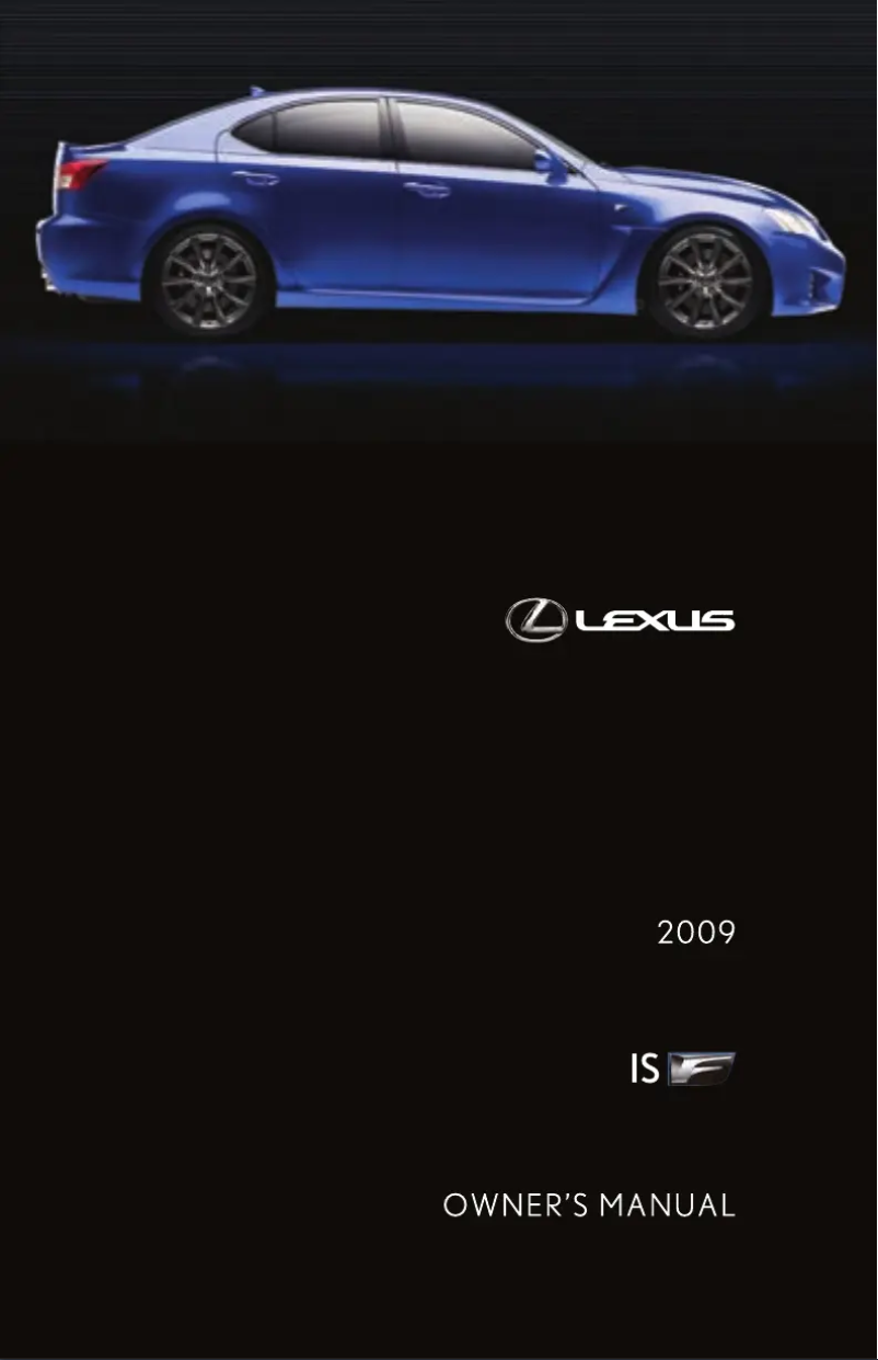 Image de la première page du manuel de l'appareil IS F (2009)