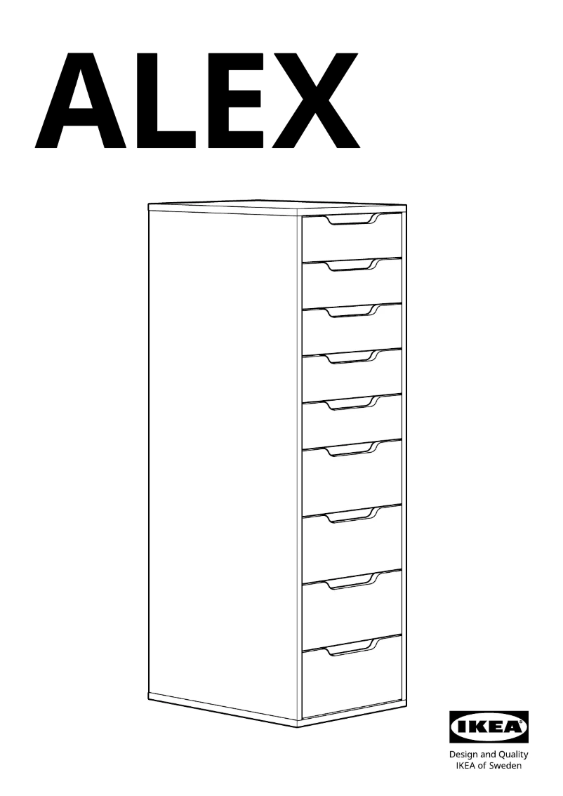 Page 1 de la notice Manuel utilisateur Ikea ALEX 904.861.39