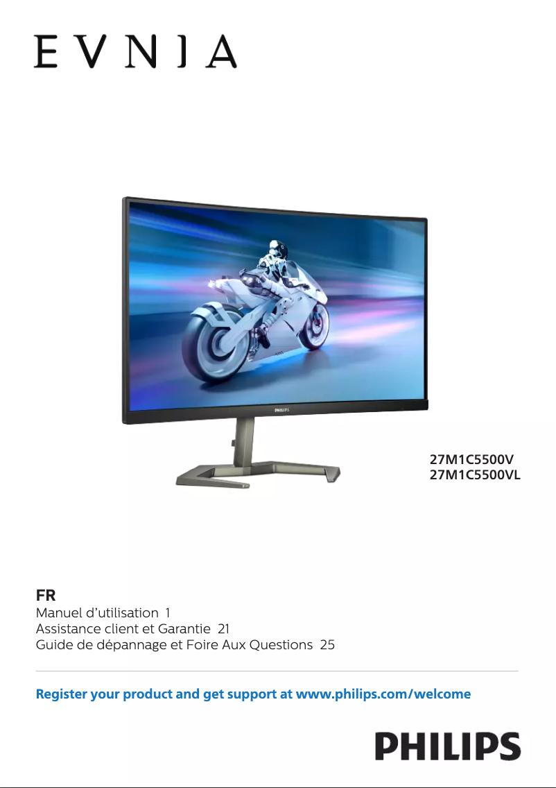 Página 1 del manual Manual de usuario Philips 27M1C5500VL