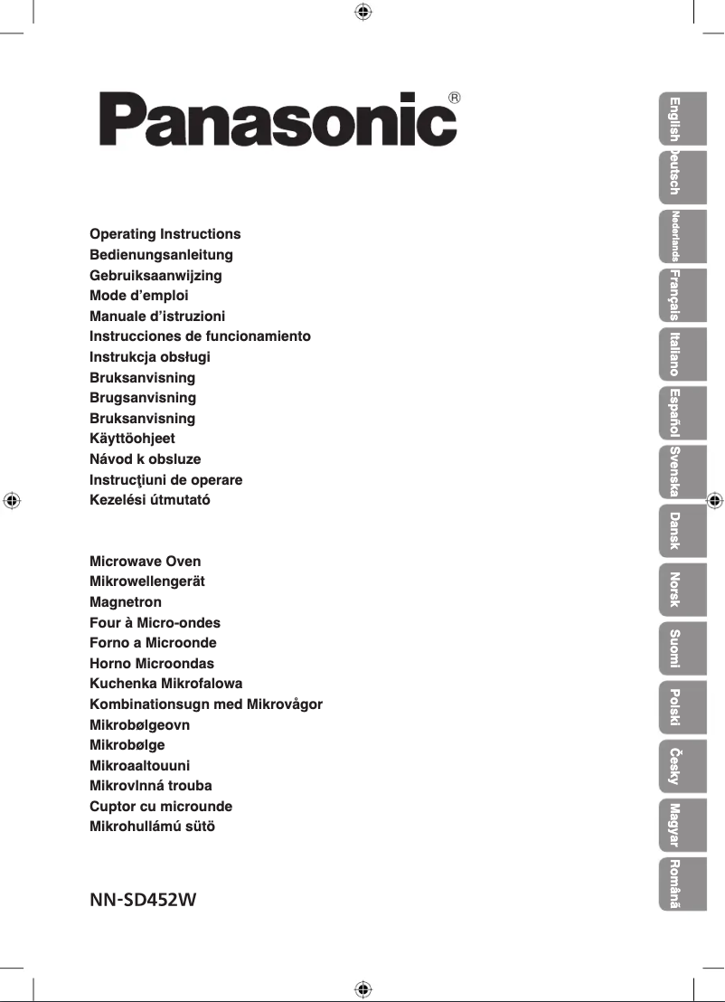 Page 1 de la notice Manuel utilisateur Panasonic NN-SD452W