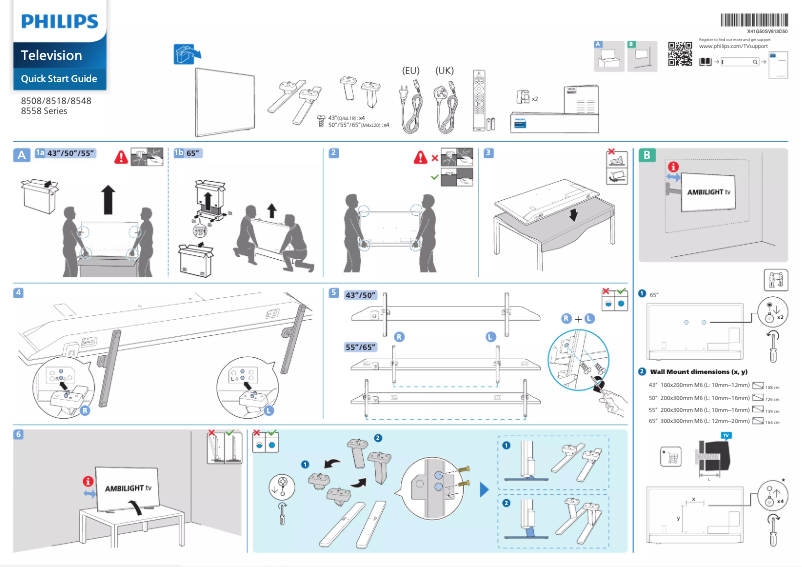 Página 1 del manual Guía de inicio rápido Philips The One 50PUS8548