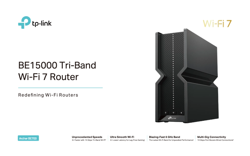 Page 1 de la notice Fiche technique TP-Link Archer BE700