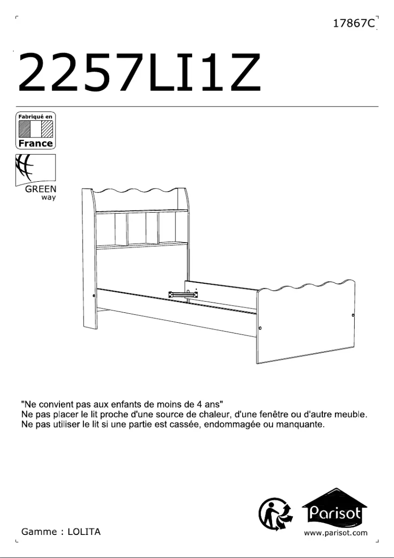 Image de la première page du manuel de l'appareil Lolita 2257L291