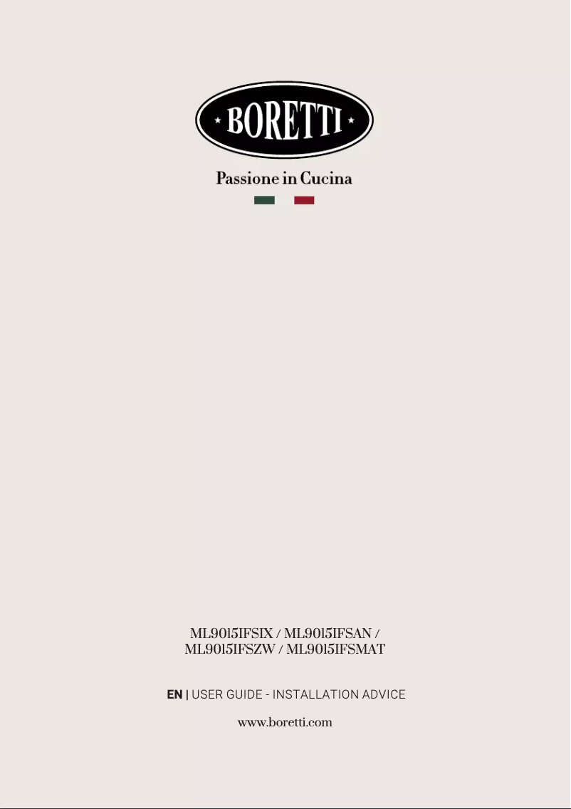 Page 1 de la notice Manuel utilisateur Boretti ML9015IFSMAT