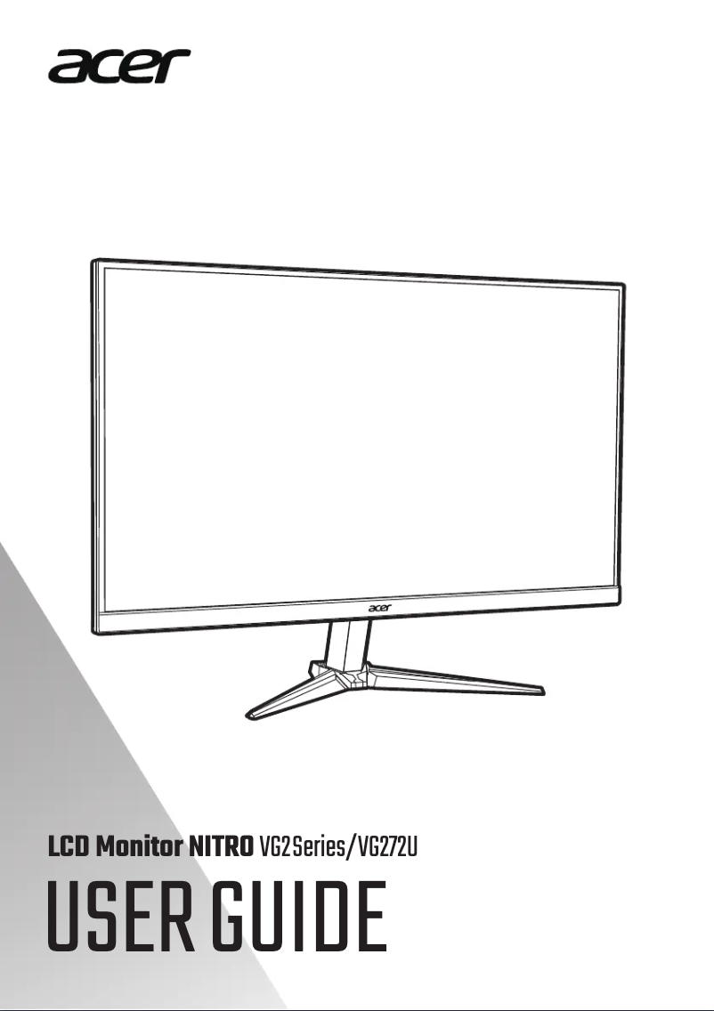 Page 1 de la notice Manuel utilisateur Acer Nitro VG272UV