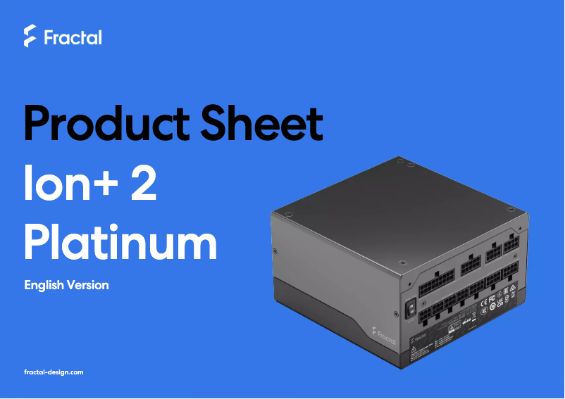 Image de la première page du manuel de l'appareil Ion+ 2 Platinum